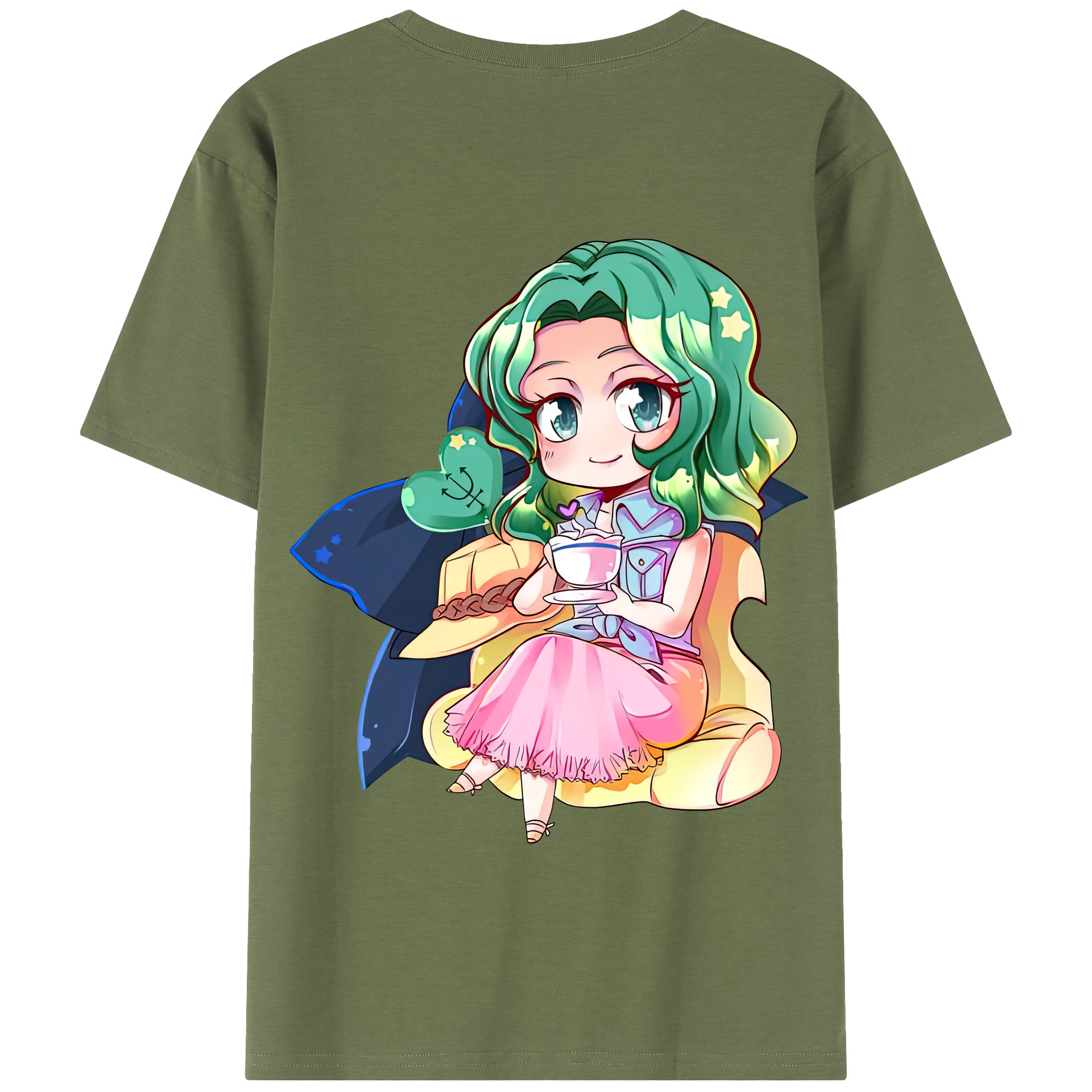 （画像用） 美少女戦士セーラームーン 海王 みちる（かいおう みちる） Sailor Moon Kaiou Michiru 綿100％半袖Tシャツ（背面プリント）